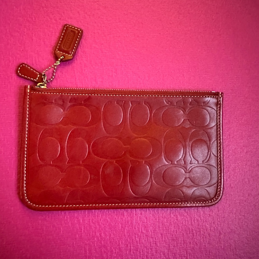 Coach Red Signature Wristlet